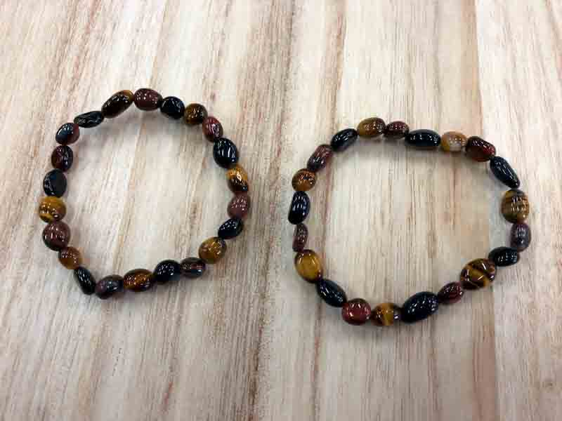 Pulsera ojo de tigre, ojo de buey y ojo de halcón forma